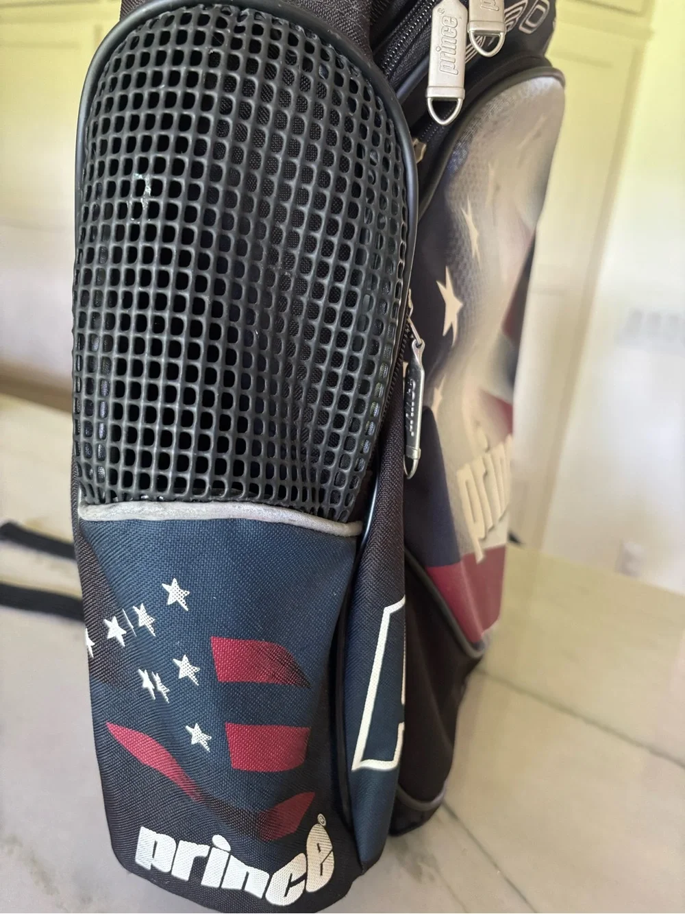 Vintage Prince Pro Tour Backpack American Flag Travel Tennis Bag Large